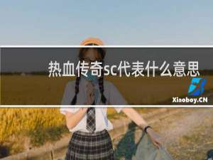 热血传奇sc代表什么意思
