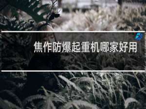 焦作防爆起重机哪家好用