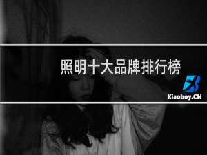 照明十大品牌排行榜