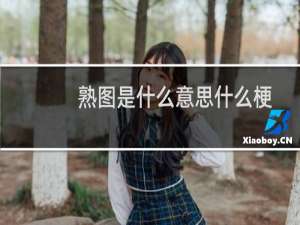 熟图是什么意思什么梗