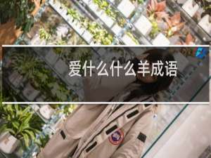 爱什么什么羊成语