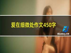 爱在细微处作文450字
