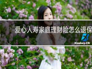 爱心人寿家庭理财险怎么退保