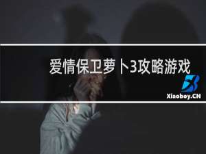 爱情保卫萝卜3攻略游戏