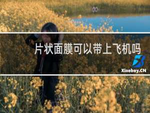 片状面膜可以带上飞机吗