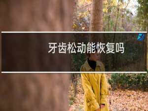 牙齿松动能恢复吗