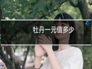 牡丹一元值多少