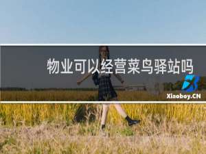 物业可以经营菜鸟驿站吗