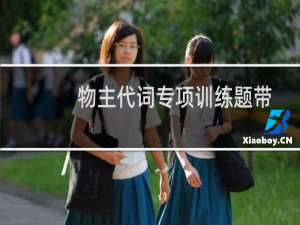 物主代词专项训练题带答案（物主代词）