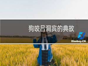 狗咬吕洞宾的典故