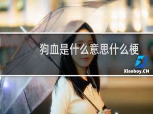 狗血是什么意思什么梗