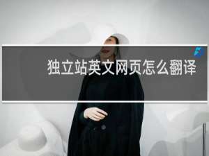 独立站英文网页怎么翻译