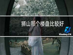 狮山那个楼盘比较好
