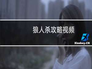 狼人杀攻略视频
