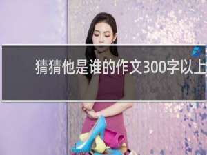 猜猜他是谁的作文300字以上