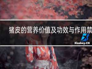 猪皮的营养价值及功效与作用禁忌