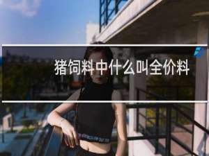 猪饲料中什么叫全价料