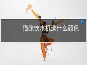 猫咪饮水机选什么颜色