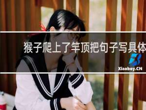 猴子爬上了竿顶把句子写具体