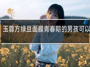 玉蓉方绿豆面膜青春期的男孩可以用吗