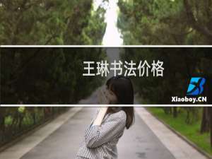 王琳书法价格