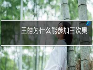 王皓为什么能参加三次奥运会