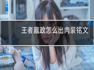 王者嬴政怎么出肉装铭文