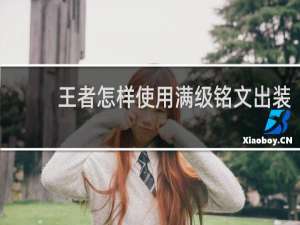 王者怎样使用满级铭文出装