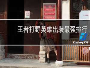 王者打野英雄出装最强排行