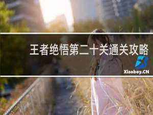 王者绝悟第二十关通关攻略
