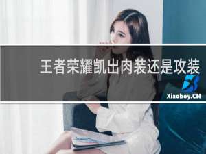 王者荣耀凯出肉装还是攻装
