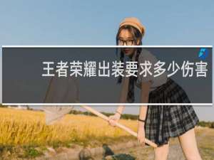 王者荣耀出装要求多少伤害