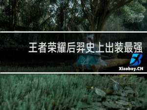 王者荣耀后羿史上出装最强