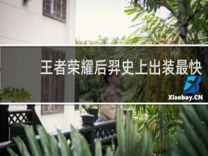 王者荣耀后羿史上出装最快