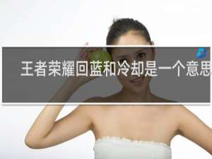 王者荣耀回蓝和冷却是一个意思吗