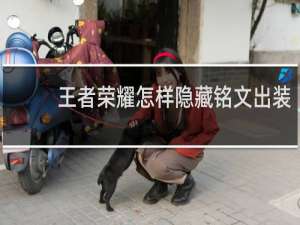 王者荣耀怎样隐藏铭文出装