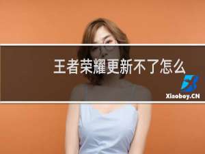 王者荣耀更新不了怎么回事（王者荣耀更新不了的原因和解决办法）