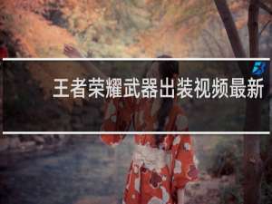 王者荣耀武器出装视频最新