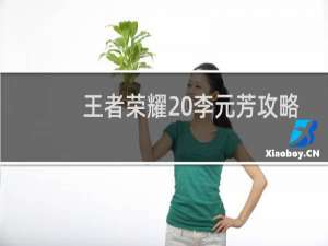 王者荣耀 李元芳攻略