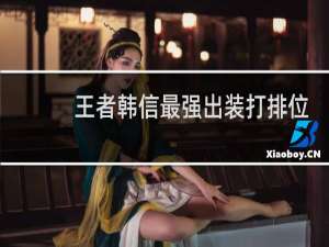 王者韩信最强出装打排位