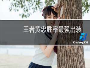 王者黄忠胜率最强出装