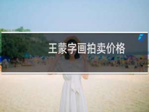 王蒙字画拍卖价格
