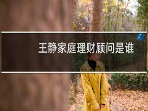 王静家庭理财顾问是谁