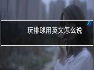玩排球用英文怎么说