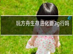玩方舟生存进化要3g行吗