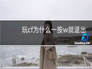玩cf为什么一按w就退出