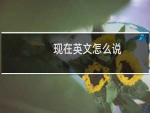 现在英文怎么说