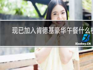 现已加入肯德基豪华午餐什么梗