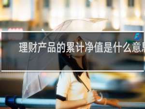理财产品的累计净值是什么意思