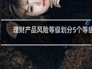 理财产品风险等级划分5个等级